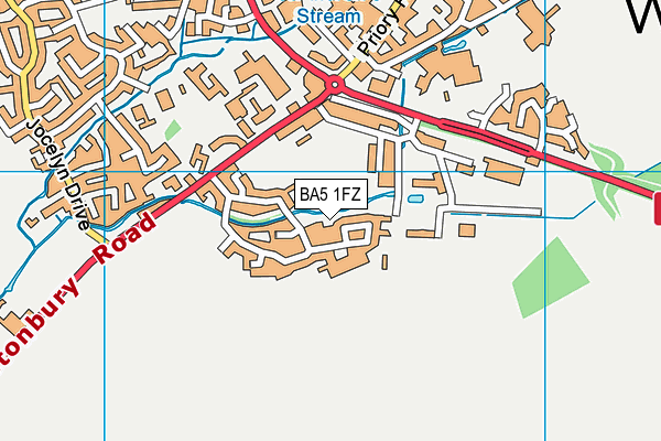 BA5 1FZ map - OS VectorMap District (Ordnance Survey)
