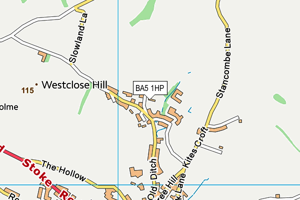 BA5 1HP map - OS VectorMap District (Ordnance Survey)