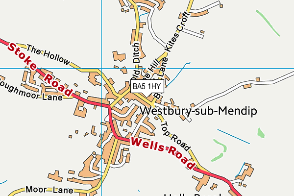 BA5 1HY map - OS VectorMap District (Ordnance Survey)