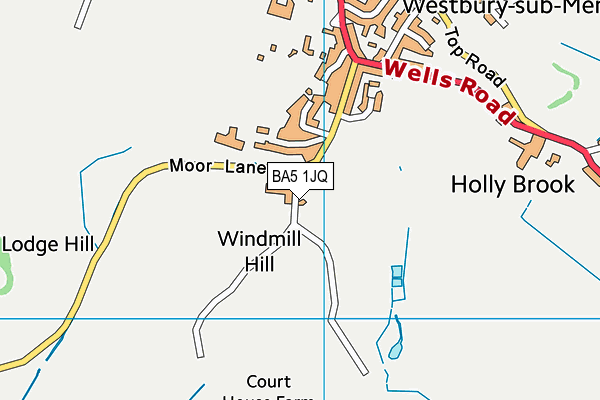 BA5 1JQ map - OS VectorMap District (Ordnance Survey)
