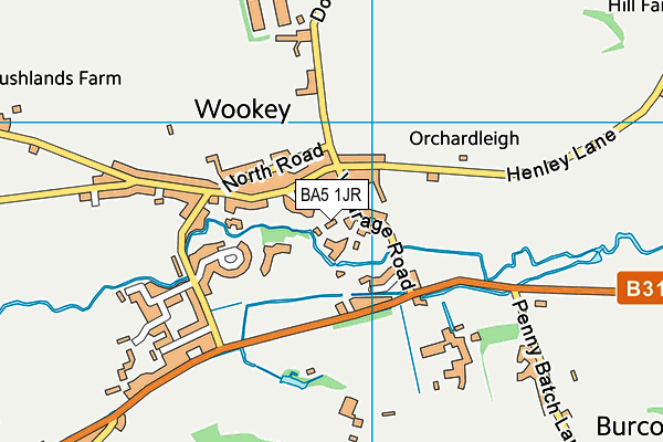 BA5 1JR map - OS VectorMap District (Ordnance Survey)
