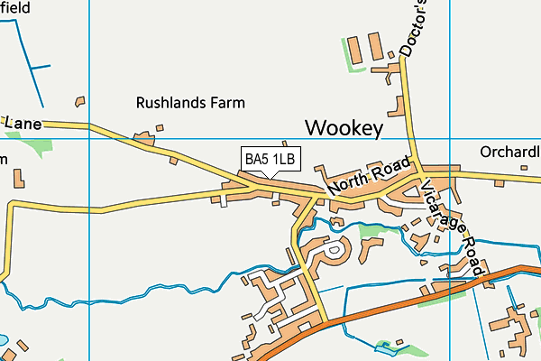 Wookey Playing Fields map (BA5 1LB) - OS VectorMap District (Ordnance Survey)