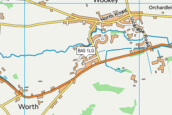 BA5 1LG map - OS VectorMap District (Ordnance Survey)
