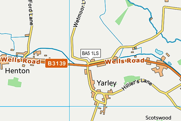 BA5 1LS map - OS VectorMap District (Ordnance Survey)