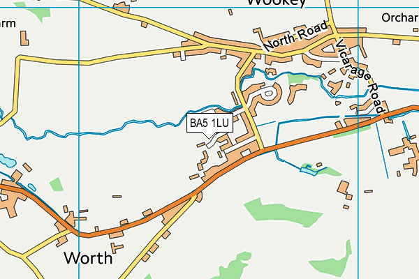 BA5 1LU map - OS VectorMap District (Ordnance Survey)