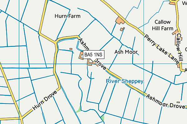 BA5 1NS map - OS VectorMap District (Ordnance Survey)