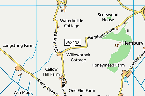 BA5 1NX map - OS VectorMap District (Ordnance Survey)