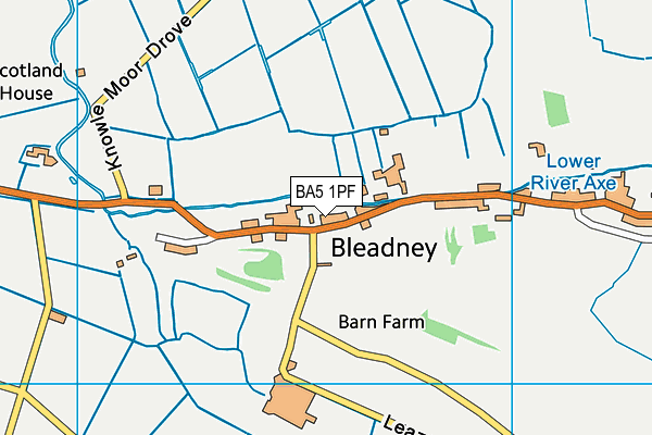 BA5 1PF map - OS VectorMap District (Ordnance Survey)