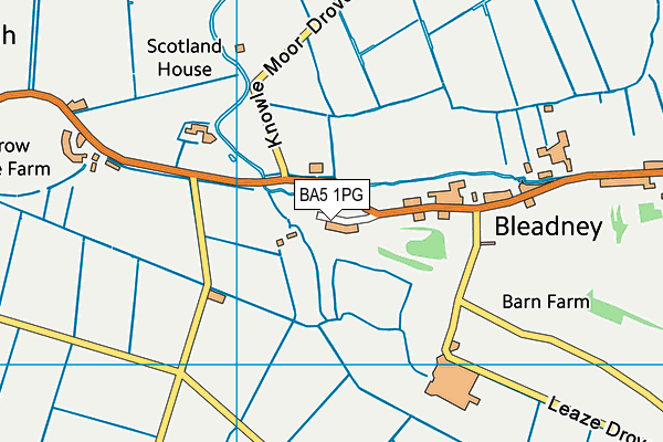 BA5 1PG map - OS VectorMap District (Ordnance Survey)