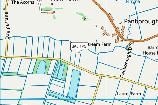 BA5 1PS map - OS VectorMap District (Ordnance Survey)