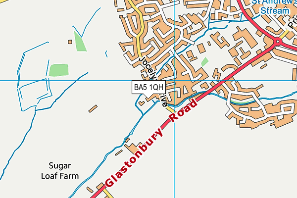 BA5 1QH map - OS VectorMap District (Ordnance Survey)