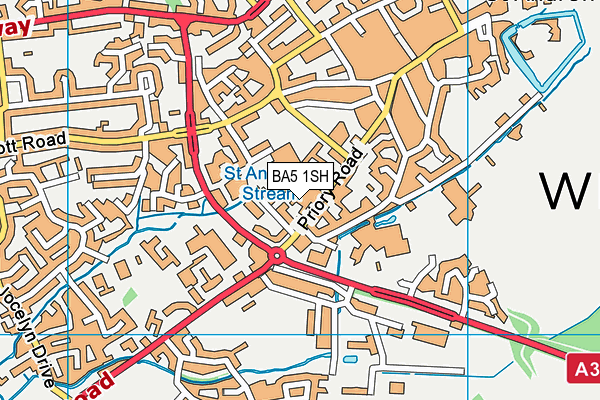 BA5 1SH map - OS VectorMap District (Ordnance Survey)
