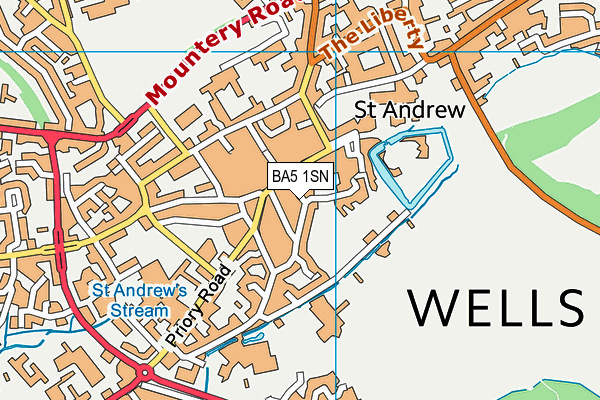 BA5 1SN map - OS VectorMap District (Ordnance Survey)