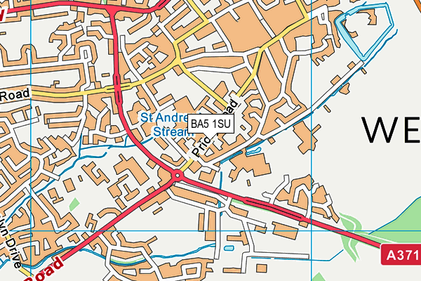 BA5 1SU map - OS VectorMap District (Ordnance Survey)