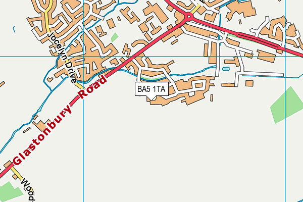 BA5 1TA map - OS VectorMap District (Ordnance Survey)