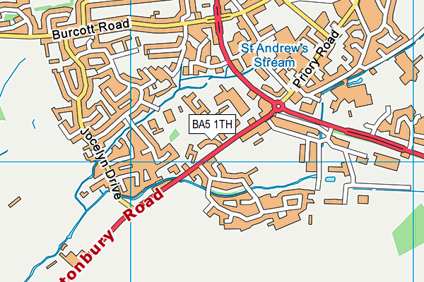 BA5 1TH map - OS VectorMap District (Ordnance Survey)