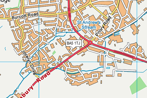BA5 1TJ map - OS VectorMap District (Ordnance Survey)