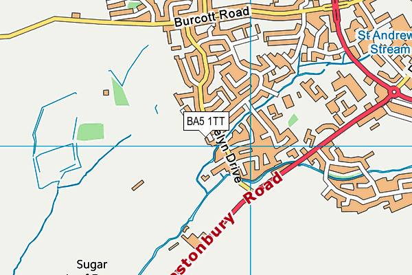 BA5 1TT map - OS VectorMap District (Ordnance Survey)