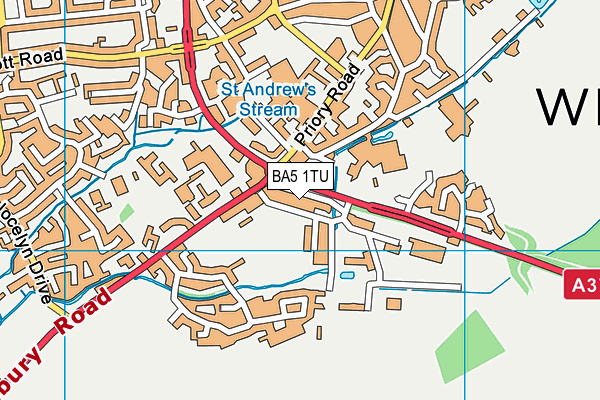 BA5 1TU map - OS VectorMap District (Ordnance Survey)