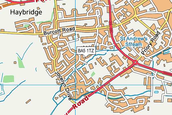 St Cuthbert's Church of England Academy Infants and Pre-School map (BA5 1TZ) - OS VectorMap District (Ordnance Survey)