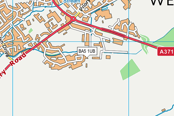 BA5 1UB map - OS VectorMap District (Ordnance Survey)