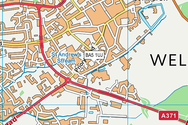 BA5 1UJ map - OS VectorMap District (Ordnance Survey)