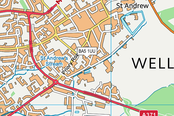 BA5 1UU map - OS VectorMap District (Ordnance Survey)