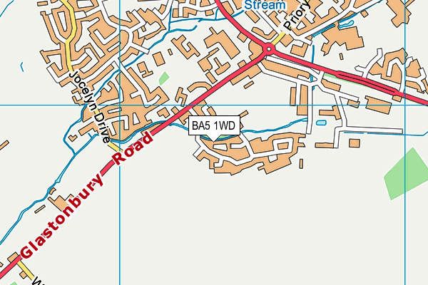BA5 1WD map - OS VectorMap District (Ordnance Survey)