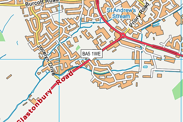 BA5 1WE map - OS VectorMap District (Ordnance Survey)