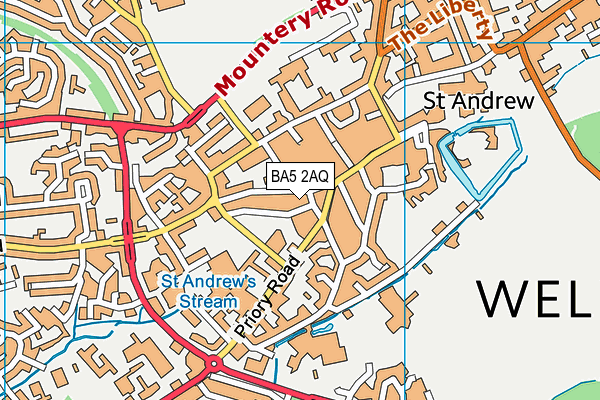 BA5 2AQ map - OS VectorMap District (Ordnance Survey)