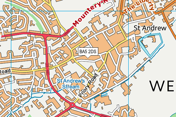 BA5 2DS map - OS VectorMap District (Ordnance Survey)