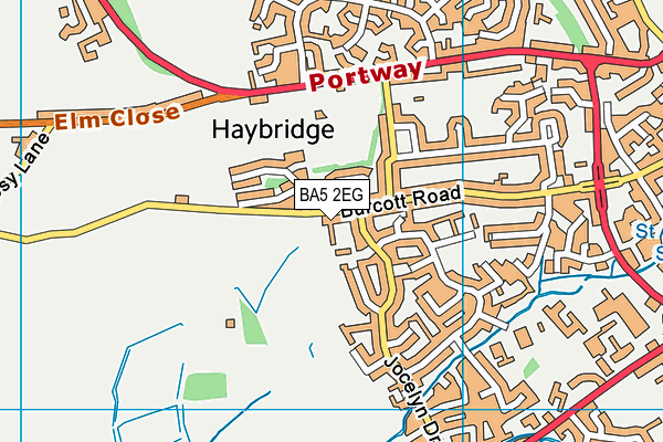 BA5 2EG map - OS VectorMap District (Ordnance Survey)