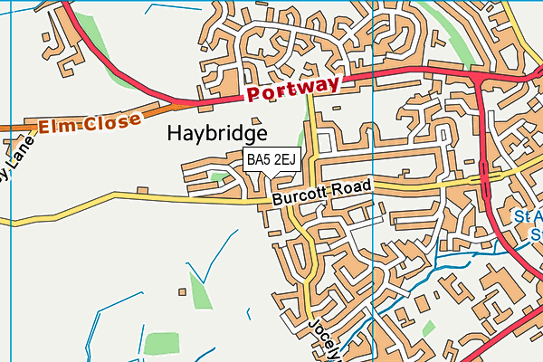 BA5 2EJ map - OS VectorMap District (Ordnance Survey)