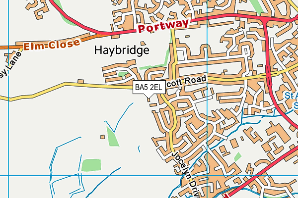 BA5 2EL map - OS VectorMap District (Ordnance Survey)