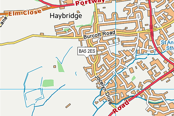BA5 2ES map - OS VectorMap District (Ordnance Survey)