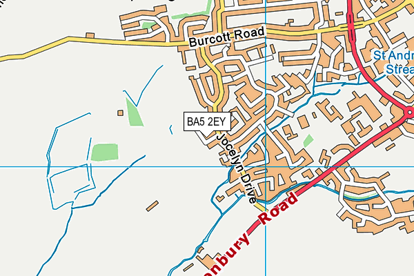 BA5 2EY map - OS VectorMap District (Ordnance Survey)