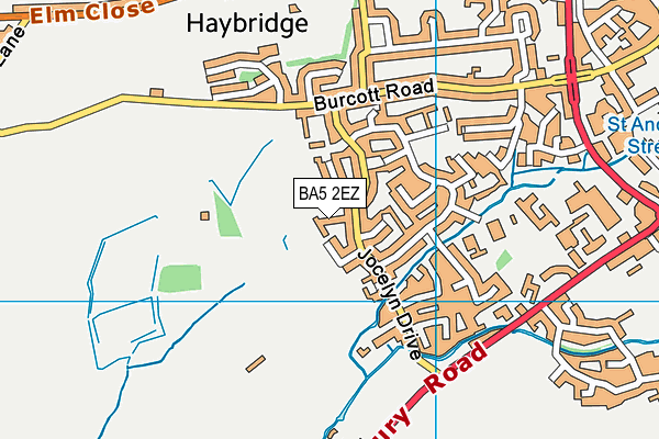 BA5 2EZ map - OS VectorMap District (Ordnance Survey)