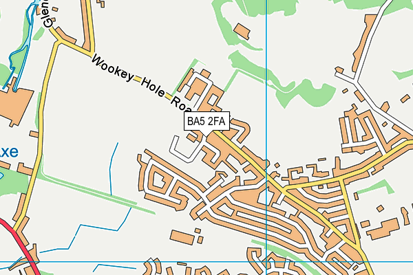 BA5 2FA map - OS VectorMap District (Ordnance Survey)