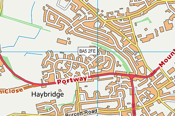 BA5 2FE map - OS VectorMap District (Ordnance Survey)