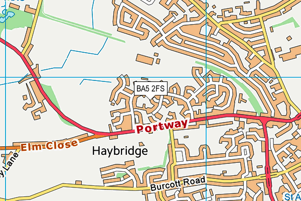 BA5 2FS map - OS VectorMap District (Ordnance Survey)