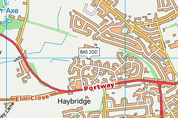 BA5 2GD map - OS VectorMap District (Ordnance Survey)