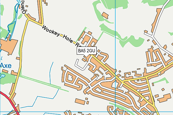 BA5 2GU map - OS VectorMap District (Ordnance Survey)