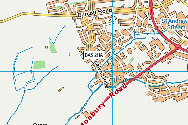 BA5 2HA map - OS VectorMap District (Ordnance Survey)