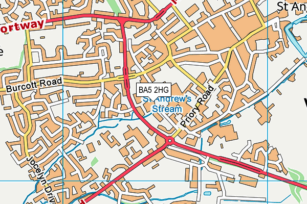 BA5 2HG map - OS VectorMap District (Ordnance Survey)