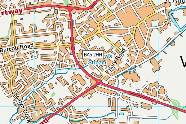 BA5 2HH map - OS VectorMap District (Ordnance Survey)