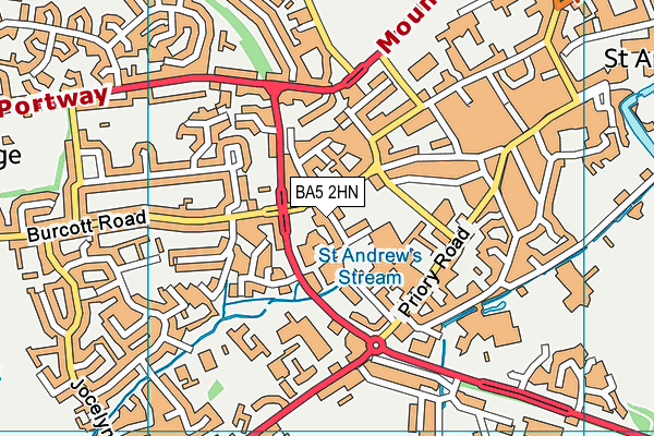BA5 2HN map - OS VectorMap District (Ordnance Survey)