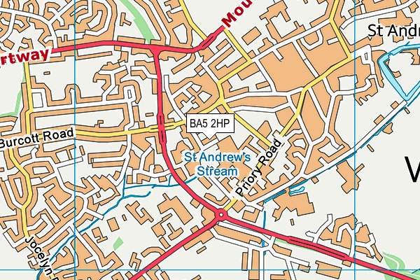 BA5 2HP map - OS VectorMap District (Ordnance Survey)