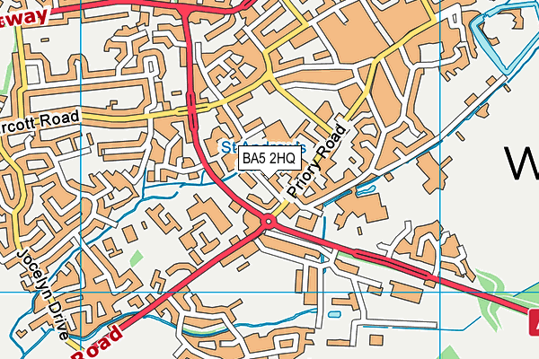 BA5 2HQ map - OS VectorMap District (Ordnance Survey)