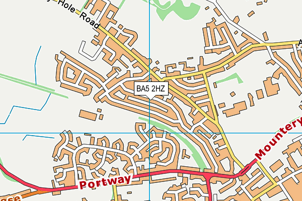 BA5 2HZ map - OS VectorMap District (Ordnance Survey)