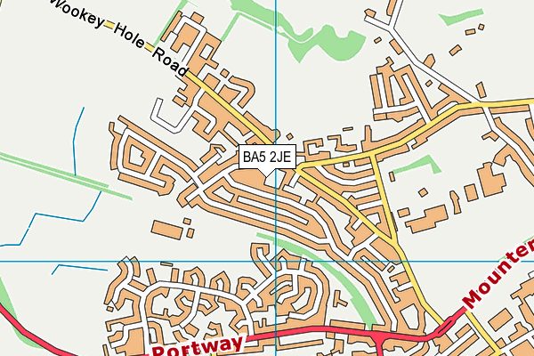 BA5 2JE map - OS VectorMap District (Ordnance Survey)